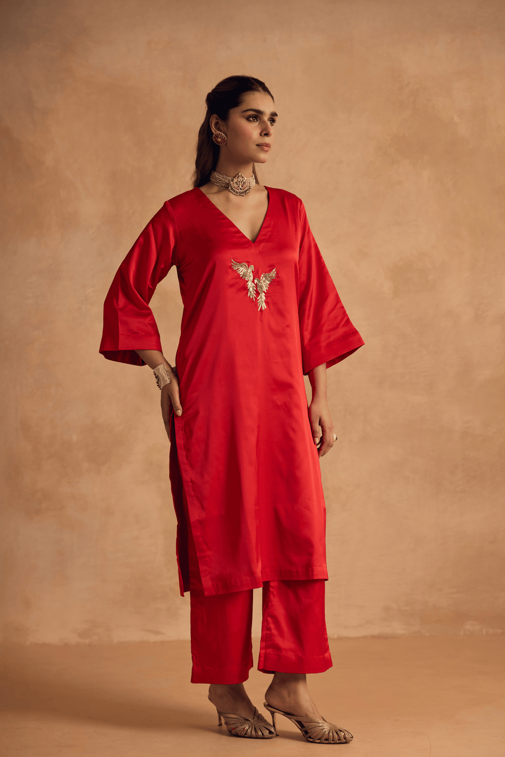 Crimson Plume Co Ord Set