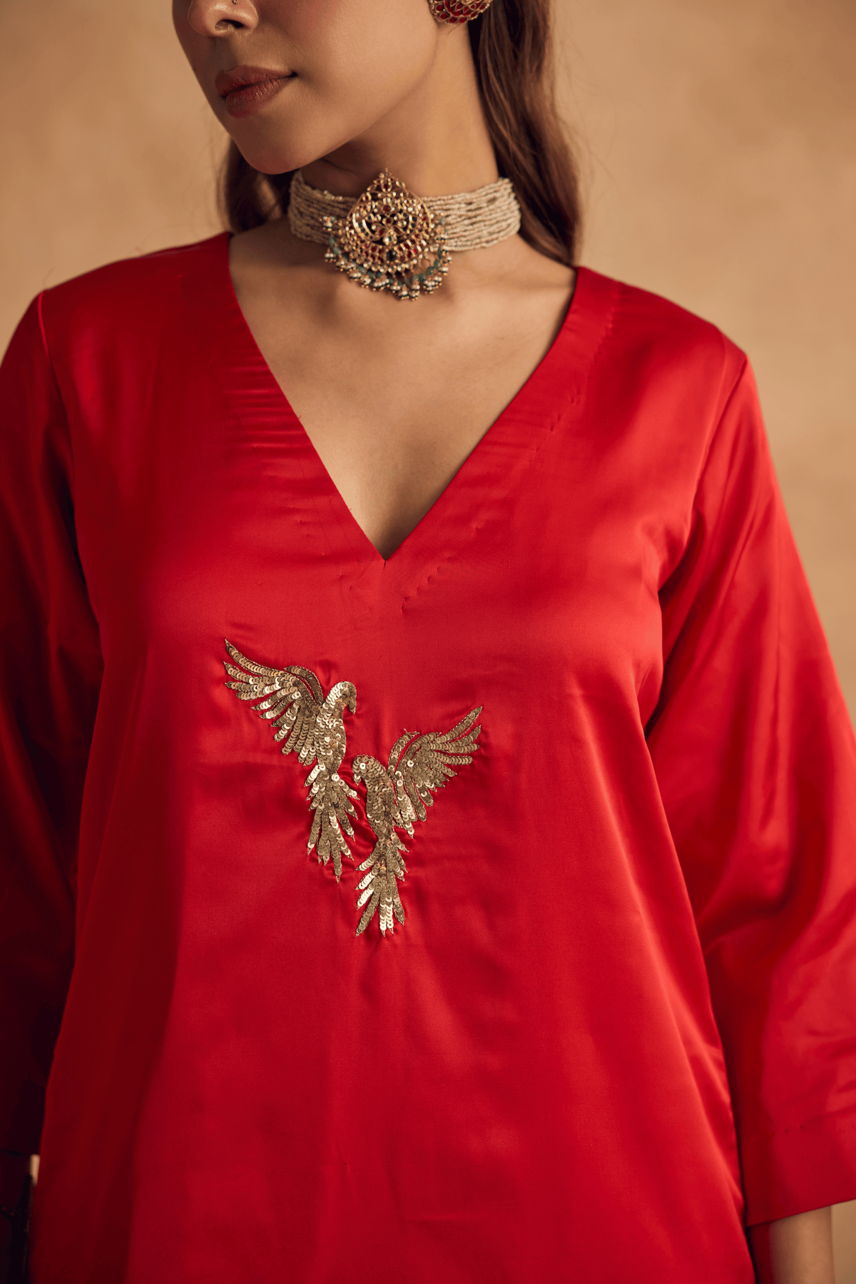 Crimson Plume Co Ord Set