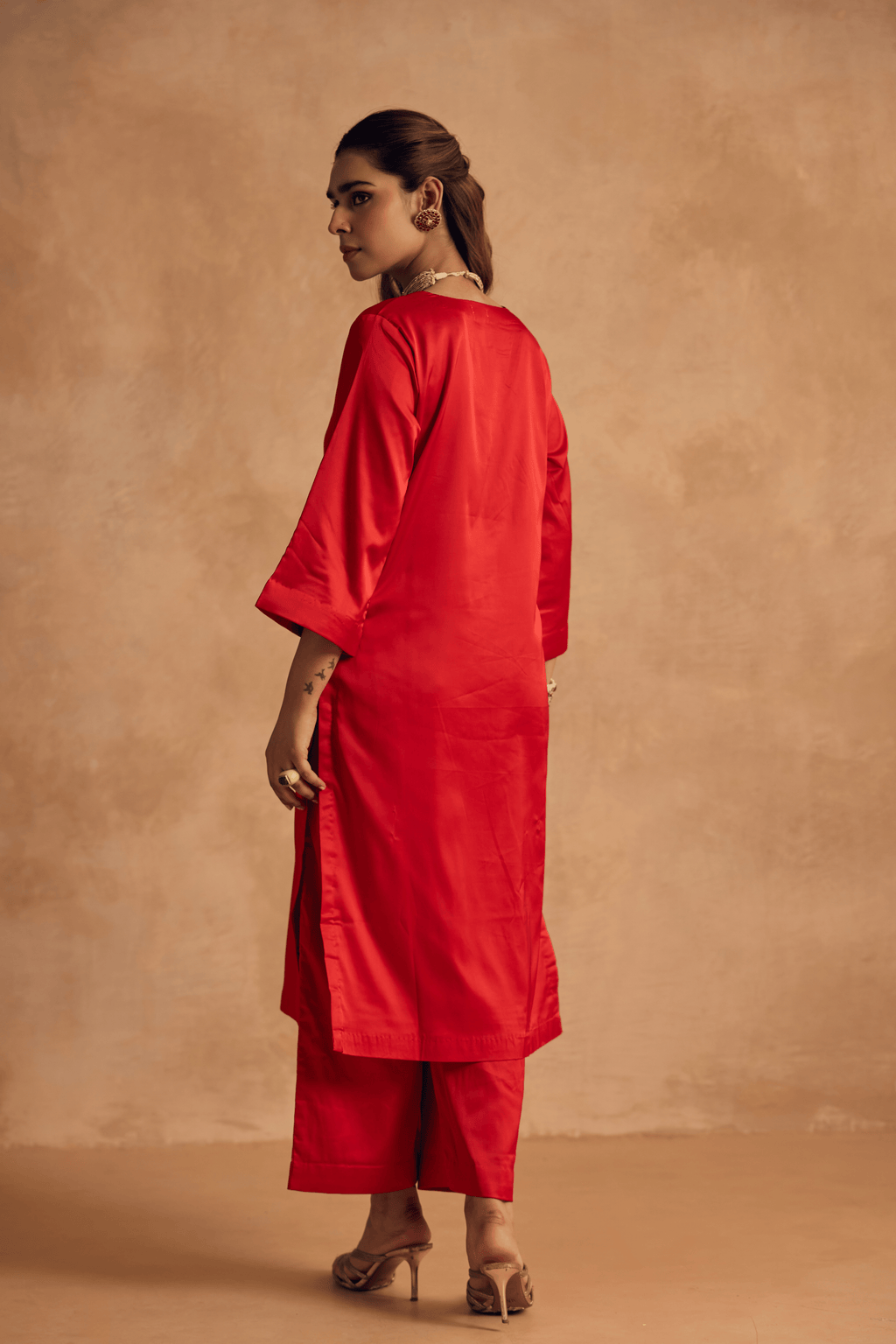 Crimson Plume Co Ord Set