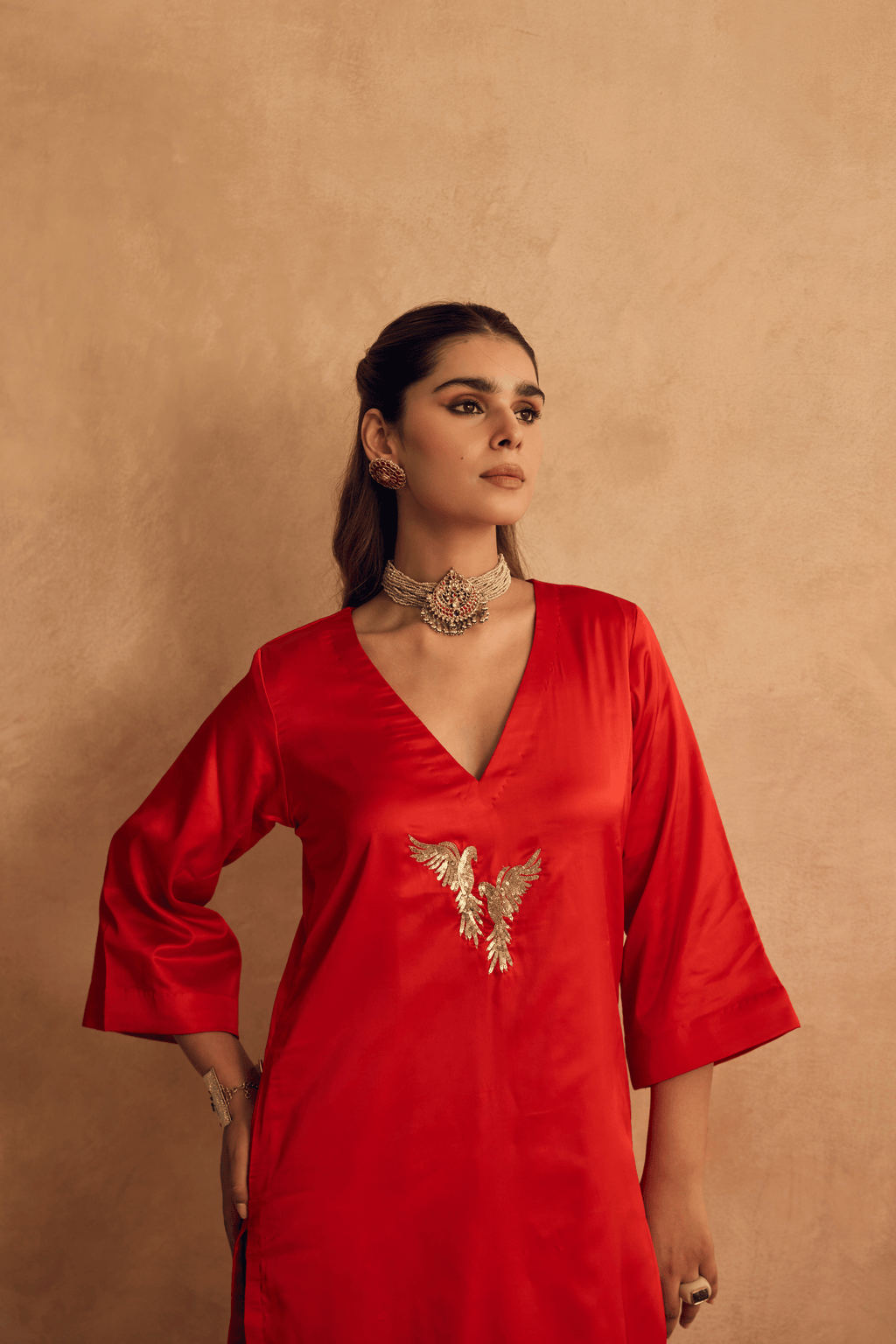 Crimson Plume Co Ord Set