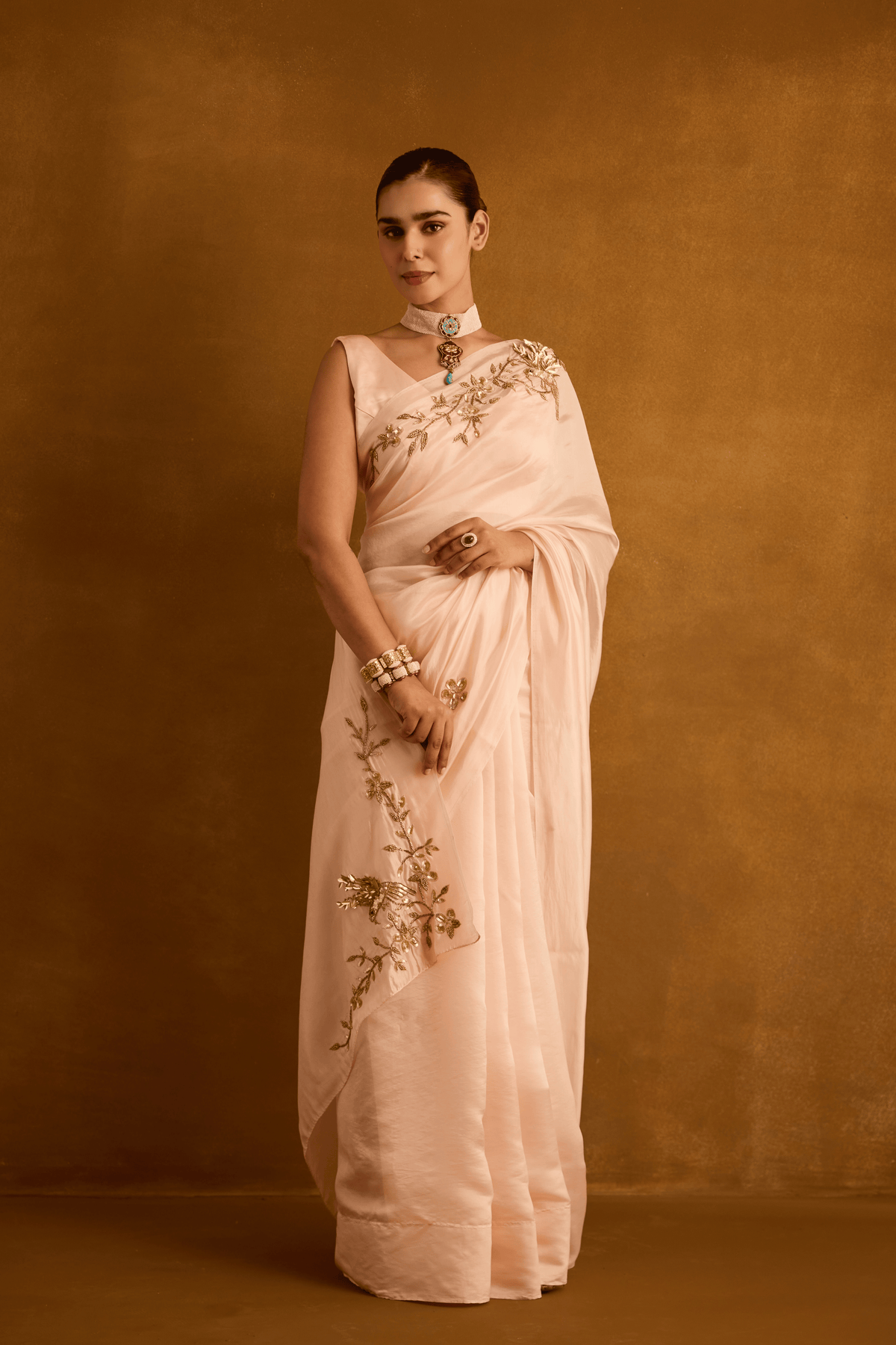 Blushing Bough Saree