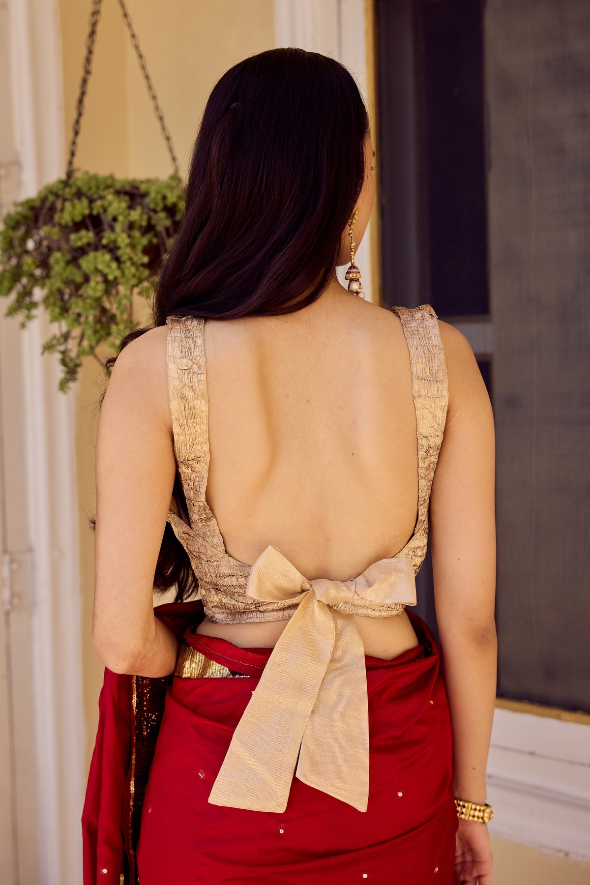 Lustre Bow Blouse