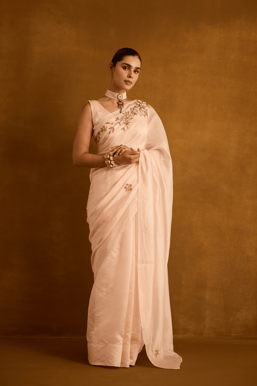 Blushing Bough Saree