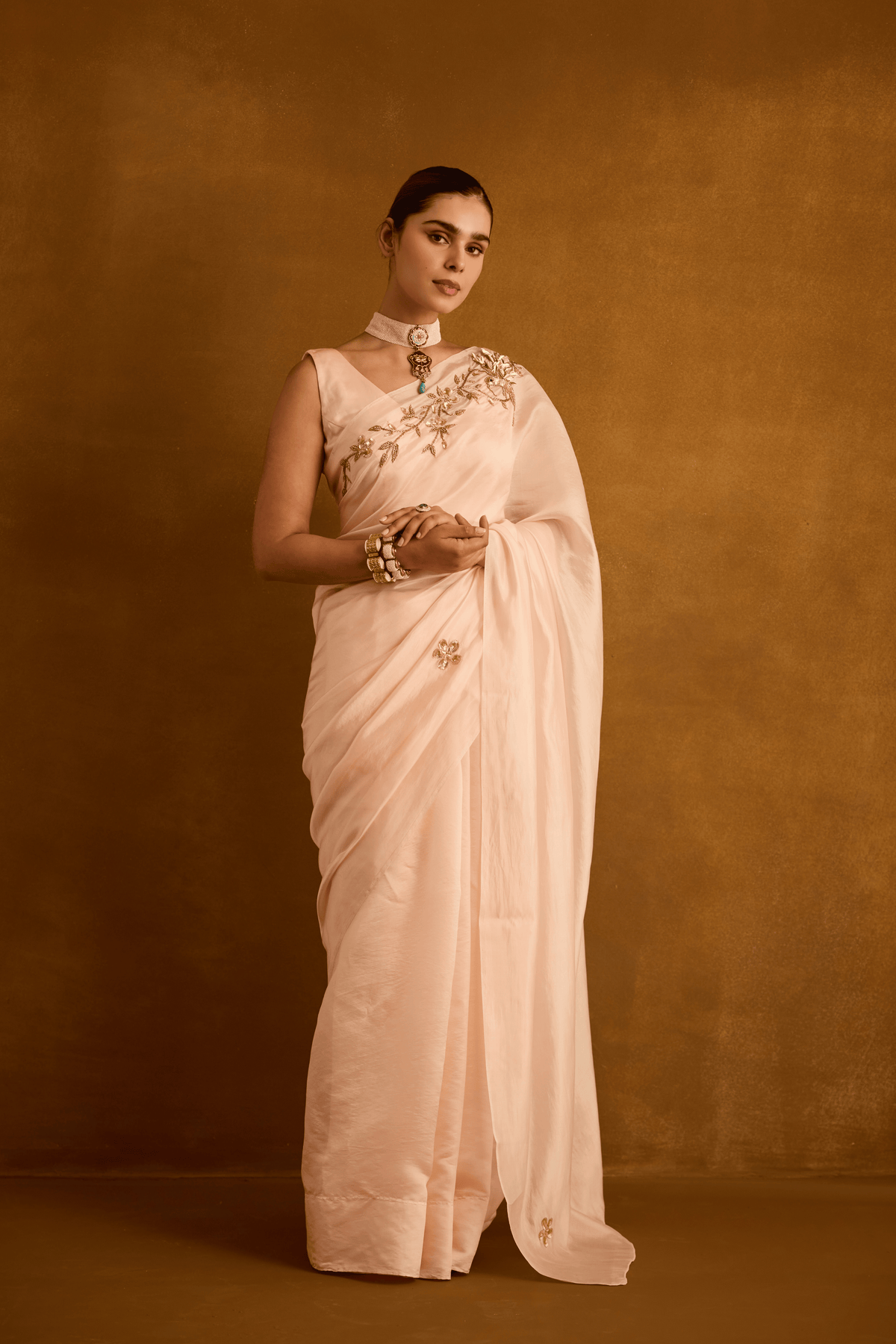 Blushing Bough Saree