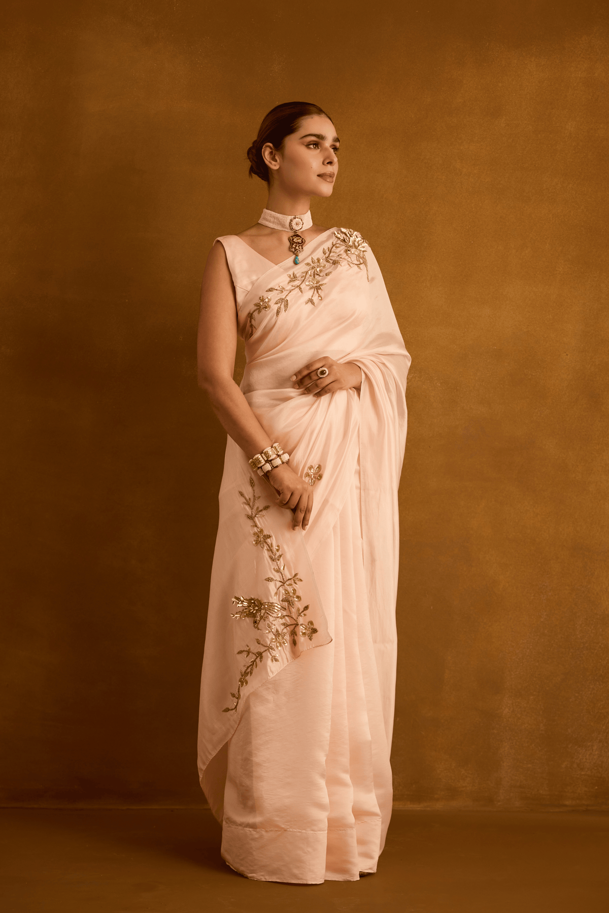 Blushing Bough Saree