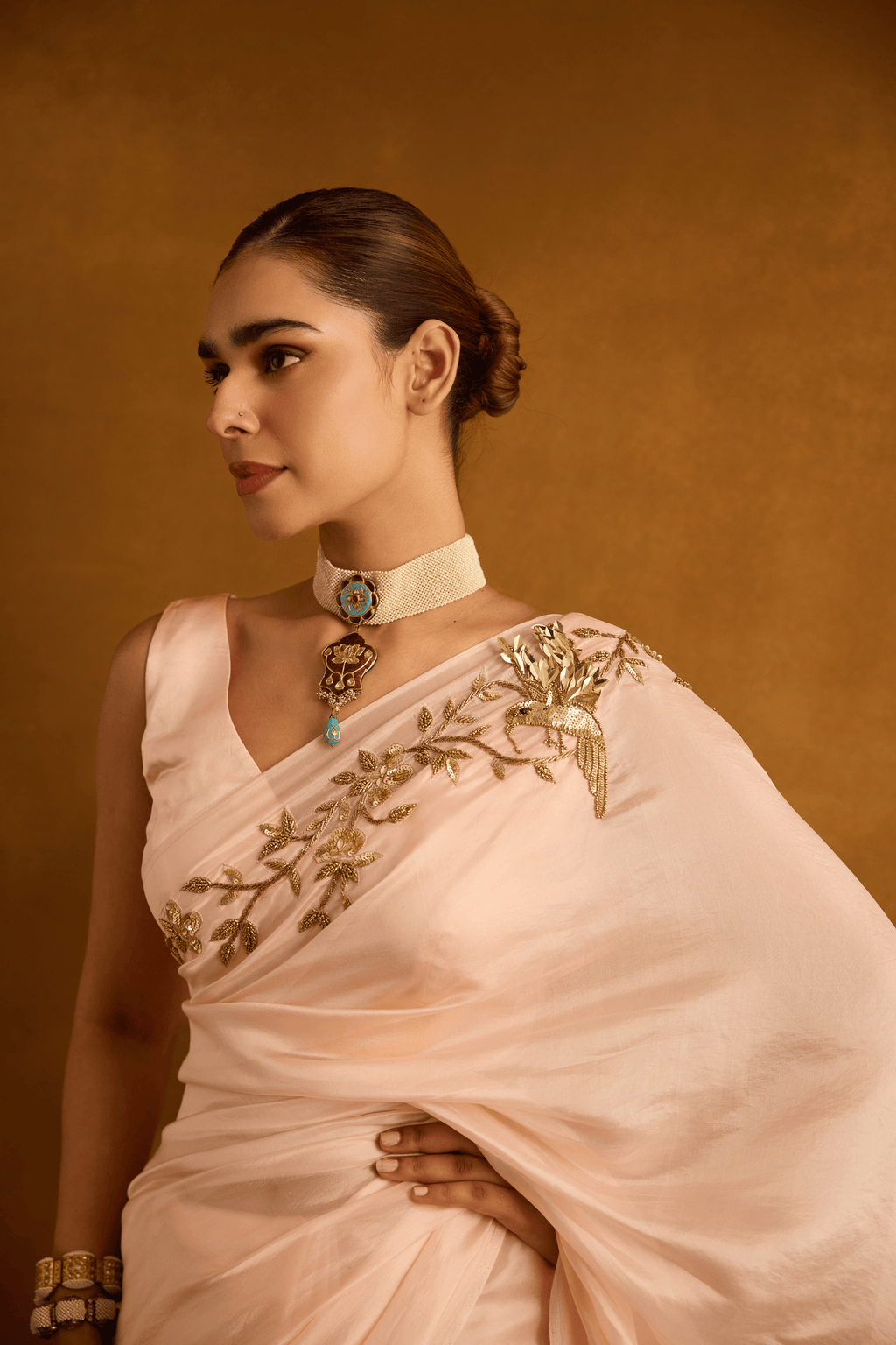 Blushing Bough Saree