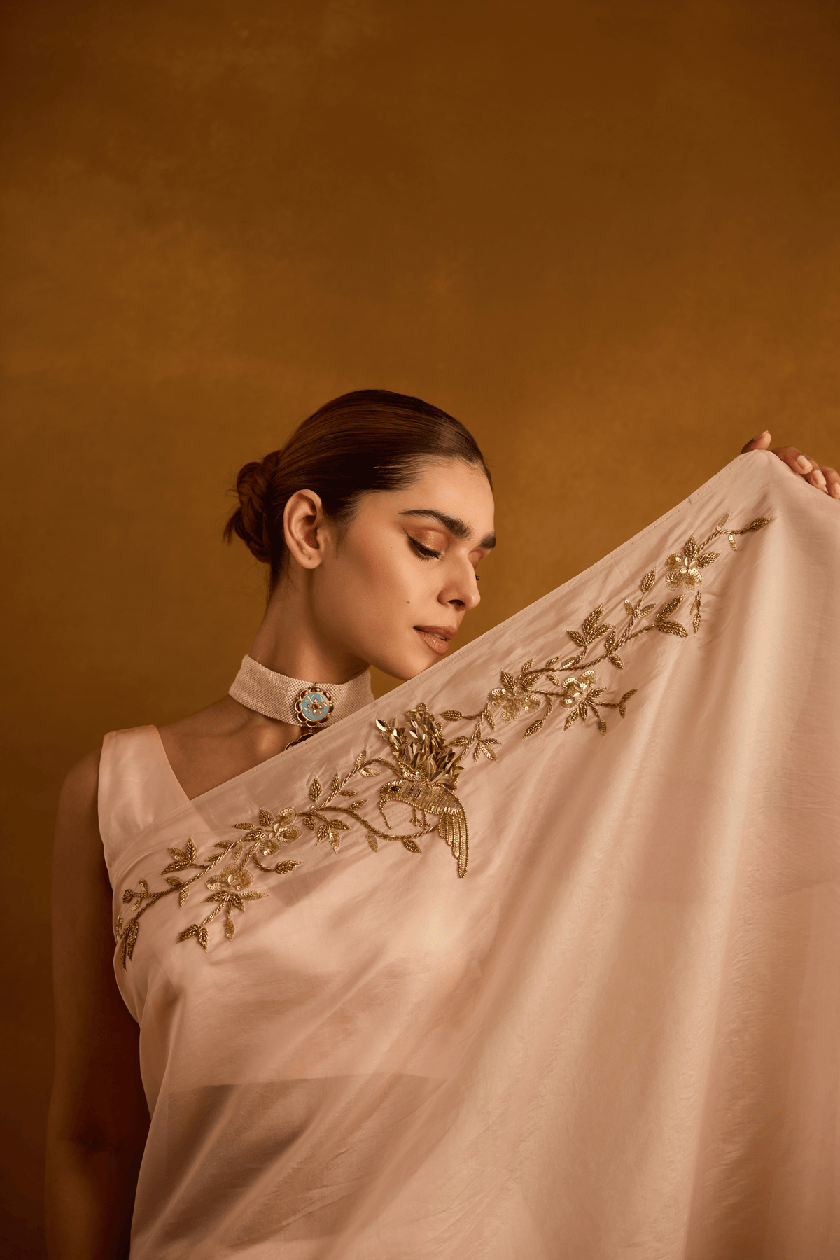 Blushing Bough Saree