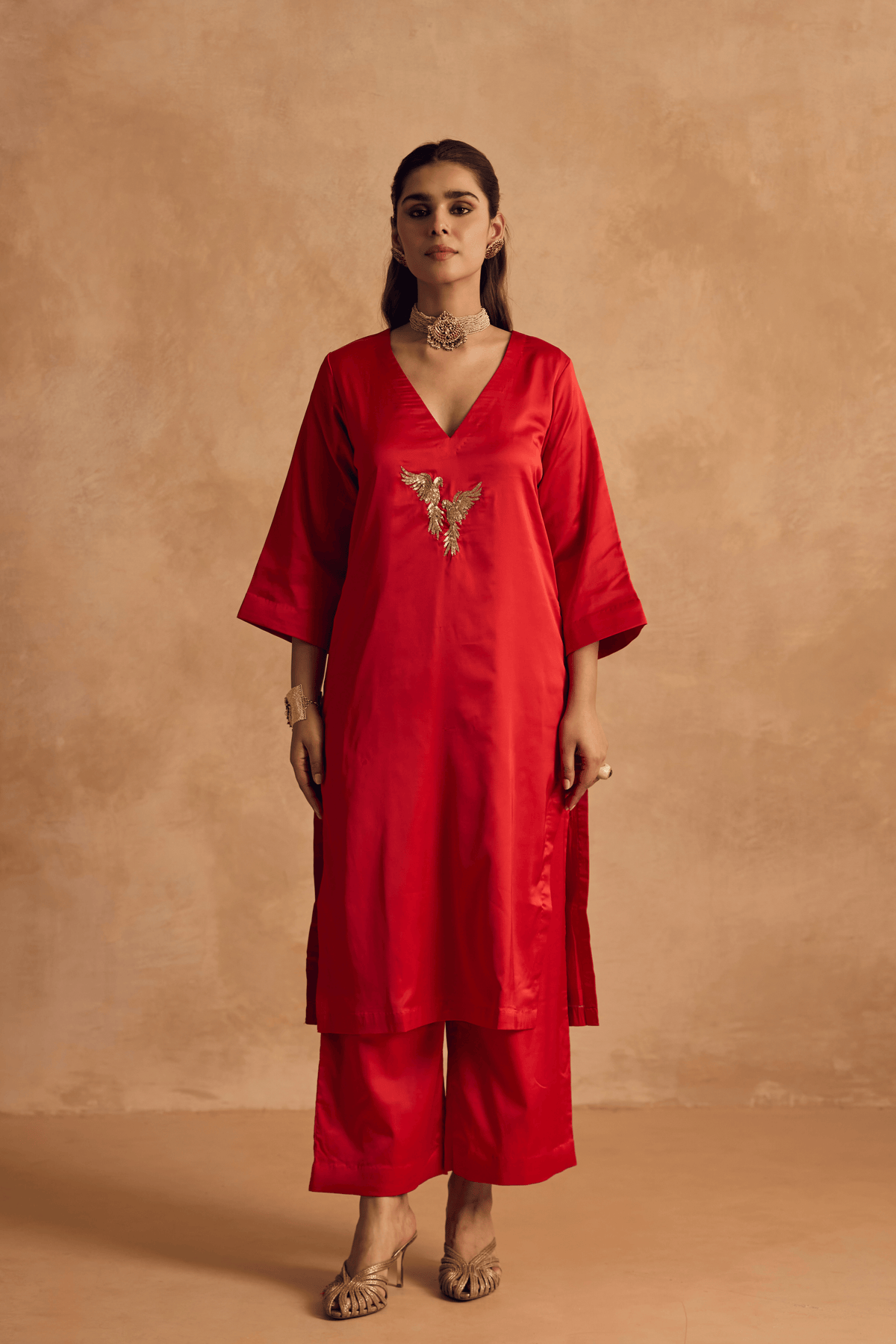 Crimson Plume Co Ord Set